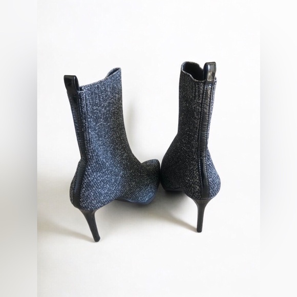 Mix No. 6 Black Sparkle Heeled Boots - Picture 2 of 4